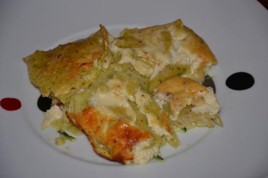 Tortellini gratinados con verduras